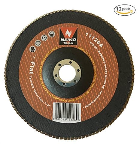 10 New 7" Neiko 40 Grit Sanding Flap Discs Flat Grinding & Sanding Wheels