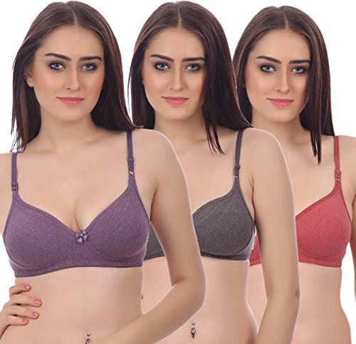 Embibo by Pack of 3 Bra Set Women's Full Coverage Bra (Multicolor)