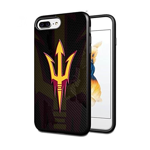 NCAA University sport Arizona State Sun Devils , Cool iPhone 7 Plus Smartphone Case Cover Collector iPhone TPU Rubber Case Black [By Lucky9Cover]#8