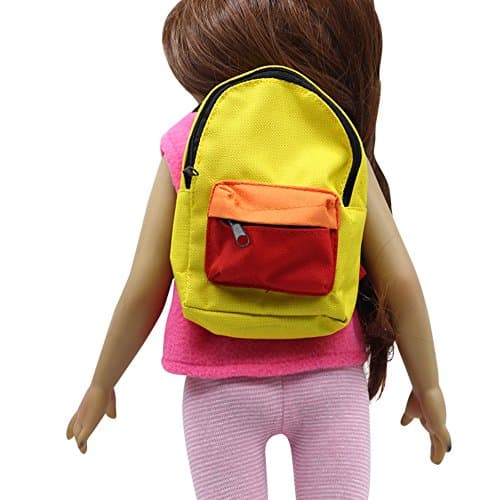 callm Double Straps Backpack Schoolbag for 18 inch Our Generation American Girl Doll
