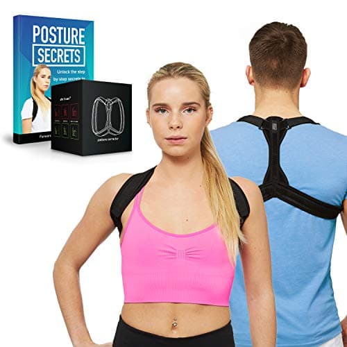 Posture Corrector for Women and Men - Posture Correction & Posture Support for Neck Shoulders and Back. High Quality Neoprene Posture Trainer/Posture Back Brace - Size (S) by FMI (Small)