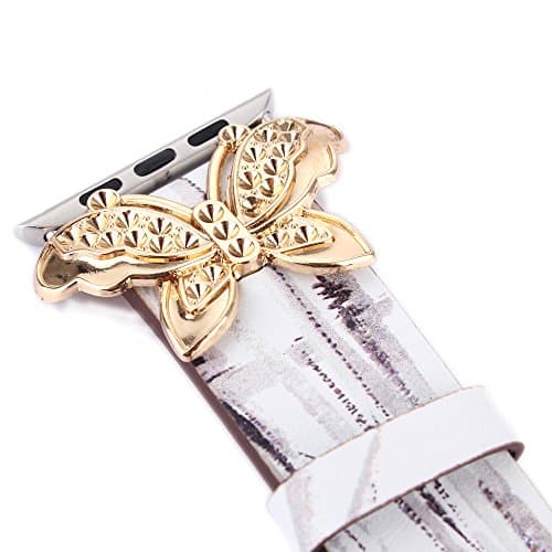 Leather Strap Classic Buckle Quick Release Watch Band for Apple Watch Series 1/2 342mm Green