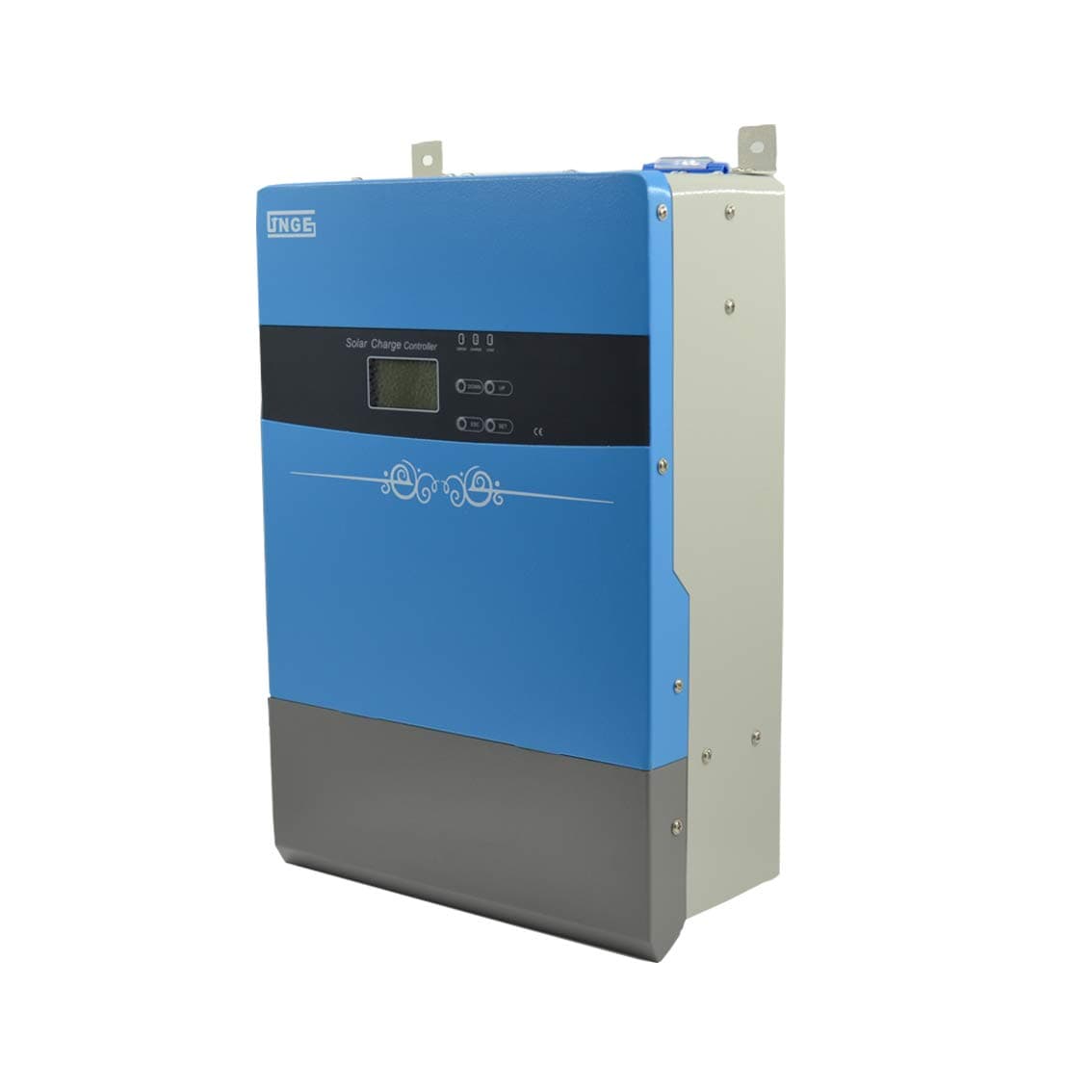 JNGE POWER 100A PWM Solar Charge Controller with RS232 for Communication and LCD LED Display for 2.5KW-50KW PV Input Off Grid Solar Power System (24V)