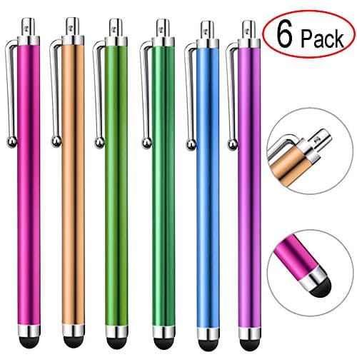 Stylus Pens for Touch Screens Universal for ipad iphone7/7s Plus 6/6s Plus Samsung Galaxy Note(6 Colors/Pieces) (Light Green/Gold/Blue/Rose Red/Purple/Green)