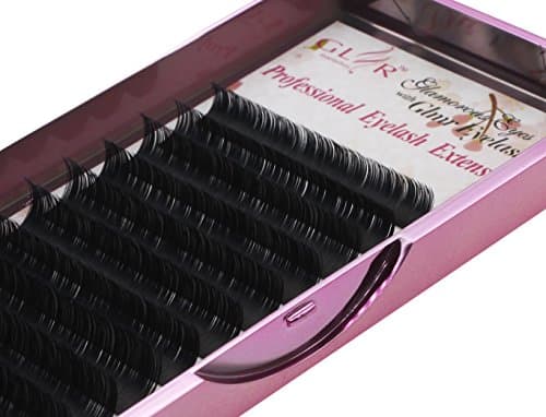 Silk Ellipse Flat Matte Black Semi-Permanent Natural False Eyelashes Extension D Curl 0.20mm Thickness 8-14mm Mixed Length for Professional Salon Use (D Curl Mixed 0.20mm Thickness)