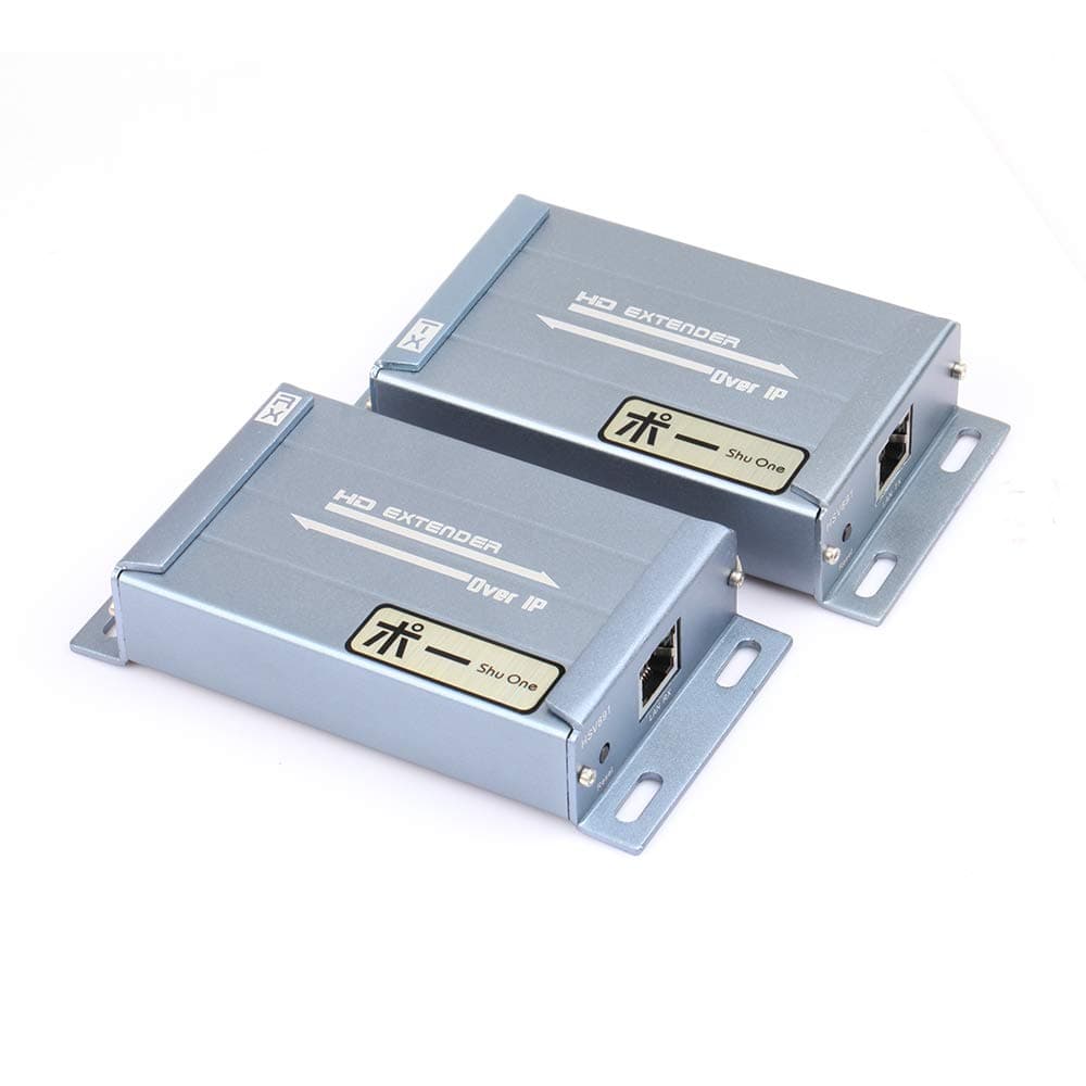 HDMI Extender HD 1080P Transmitter and Receiver With Audio Extractor Via Rj45 Cat5 Cat5e Cat6 Over Ethernet Cable TCP/IP Up To 393ft/150m for DVD,Blue Ray,TV Box