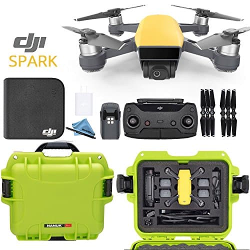 DJI Spark Fly More Combo - Sunrise Yellow + Custom Graphite Nanuk Waterproof Travel Case