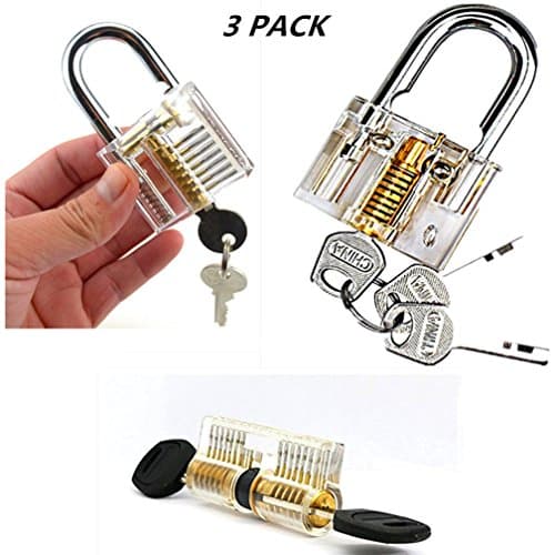 Longans 3-Pack Conbination Set Lock- Gifts &amp; Presents for men - Men Dad Grandfather Hombre Gifts For Boy Tools