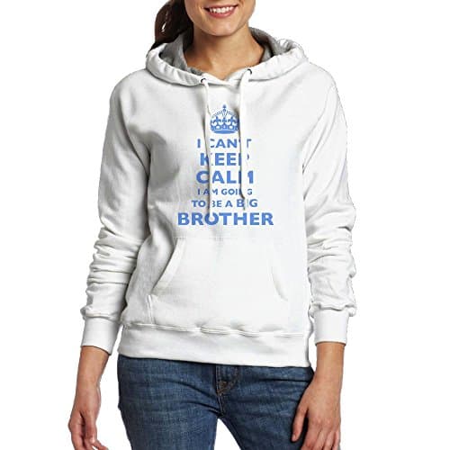 I Can't Keep Calm I Am Going To Be A Big Brother Women's Pocket Hoodie Sweatshirt Blouse