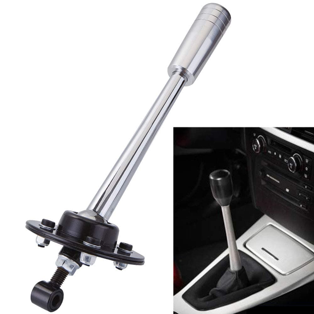 Kyostar Adjustable Short Shifter Lever with Knob Compatible For E30 E36 E46 E34 E39 E6x Z3 (Silver)