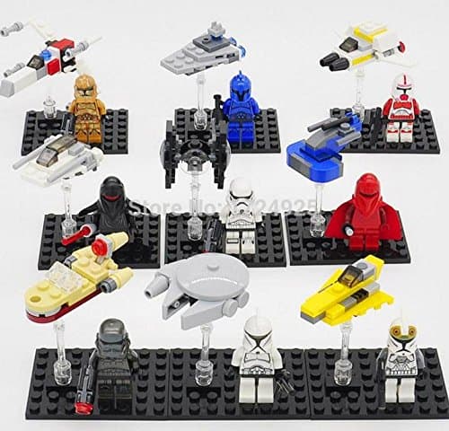Star Wars White Solider Clone Trooper/Captain Rex/Jek 14/Clone Commander Building Blocks