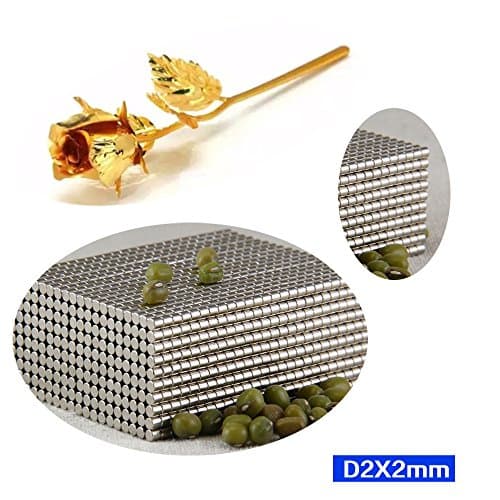 ZJWEI Small Multi-Use Refrigerator Magnets for Refrigerator, Science, Crafts - Tiny Round Disc, Sliver2MM x 2MM - Approximately, 200Pcs