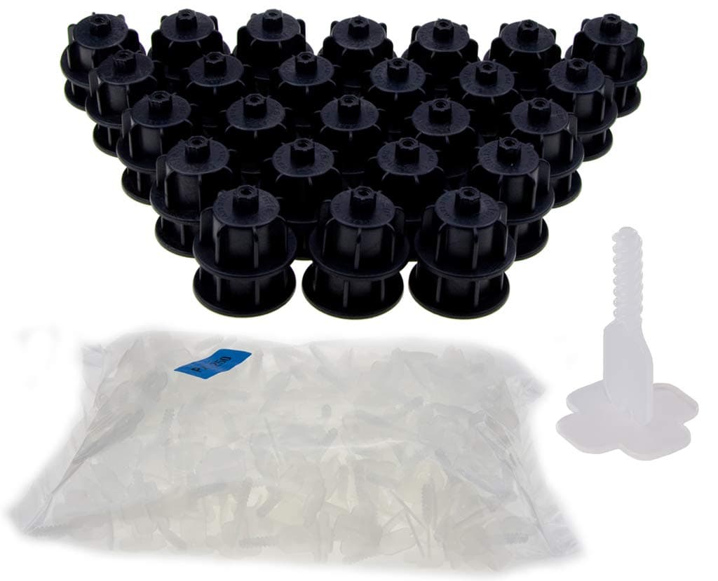 Brunoplast NIVIFIX tile plates levelling system, starter set, basic set, black for wall and floor tiles, 3-12 mm thickness (laying tiles flat, laying aid, laying).