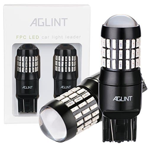 AGLINT 2X 7443 LED Bulb 4014 Chipsets 66SMD Extremely Bright 1200 Lumens W21W T20 7440 LED Light Use Auto for Turn Signal Light Brake Tail Backup Reverse Lights (Red) [Energy Class A+]