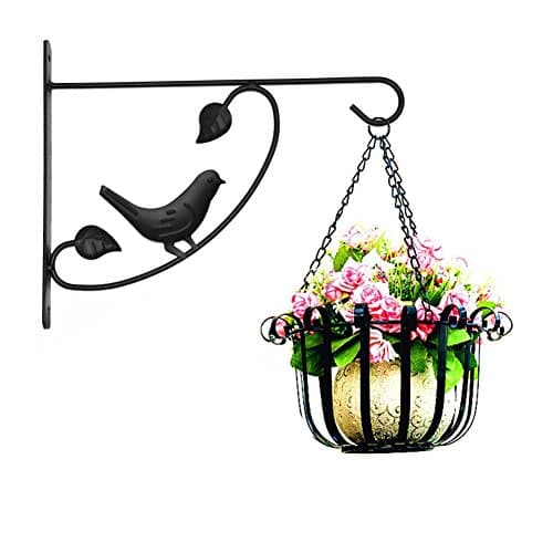 dao Hanging Plant Bracket,Decorative Wall Planter Hook, Bird Feeder Hanger for Fence And Trees, Wind Chime Lanterns Hanger Outdoor Indoor Patio Lawn Garden for Shelf Fence Screw Mount Ag