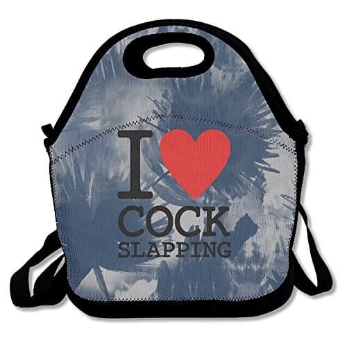 Onisea Yater I LOVE COCK SLAPPING Tie-dye Reusable Adjustable Waterproof Insulated Lunch Bag Lunch Tote Lunch Box For Adults Men Women Girls Boys Kids