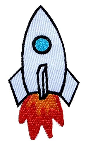 Space Shuttle Spaceship Spacecraft Embroidered Iron on Patch Free Shipping