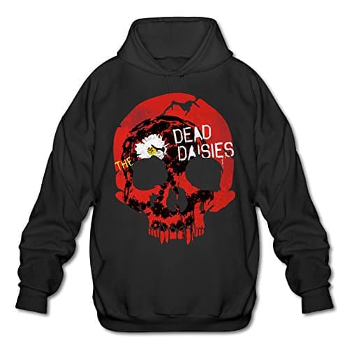 Shehe Men's Dead Daisies Autumn Pullover XXL Black