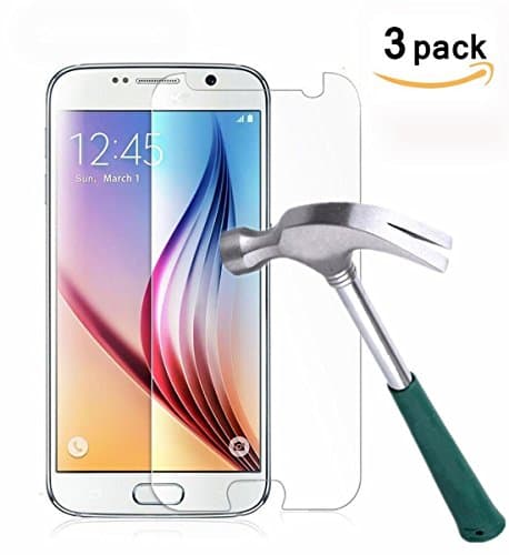 Aliga Glass Screen Protector for Galaxy S6, [ 3-Pack ] 9H Hardness 2.5D Galaxy S6 Tempered Glass Bubble-Free Glass Screen Protectors for Samsung Galaxy S6