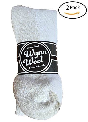 Diabetic Merino Wool Loose Fitting Socks 2 Pair Small Beige