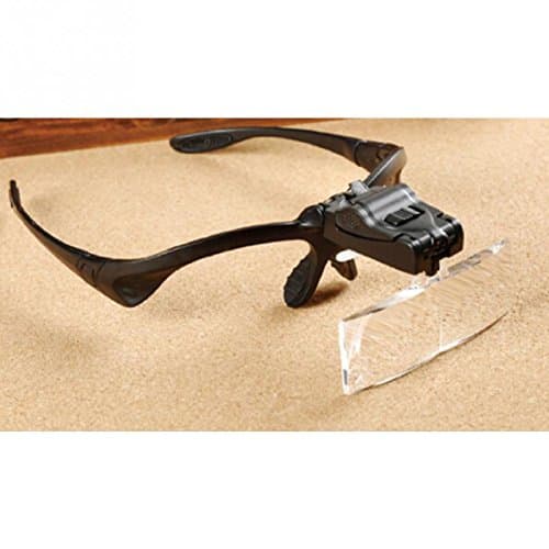 LED head lights portable use for reading 5 Lens 1.0X~3.5X Headband LED Eye Glasses Goggles Loupe Visor Magnifier headlamp -Pier 27