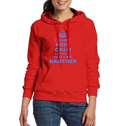 I Can't Keep Calm I Am Going To Be A Big Brother Women's Pocket Hoodie Sweatshirt Blouse