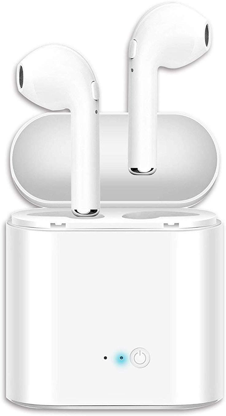 Upgraded Bluetooth 5.0 Wireless Earbuds, Bluetooth Headphones with 35 Hour Playtime Deep Bass HiFi 3D Stereo Sound, Built-in Mic Earphones with Portable Charging Case for Smartphones and Laptops - W12
