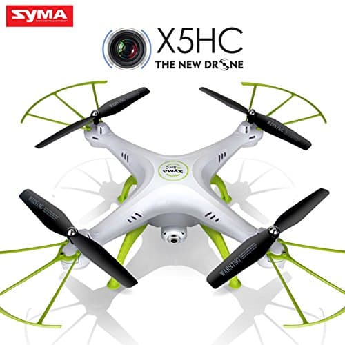 RC Drone with Camera for Beginner, Syma X5HC 2.4G 6 Axis Gyro Headless Mode RC Quadcopter with Live Video Altitude 720P Hold Function
