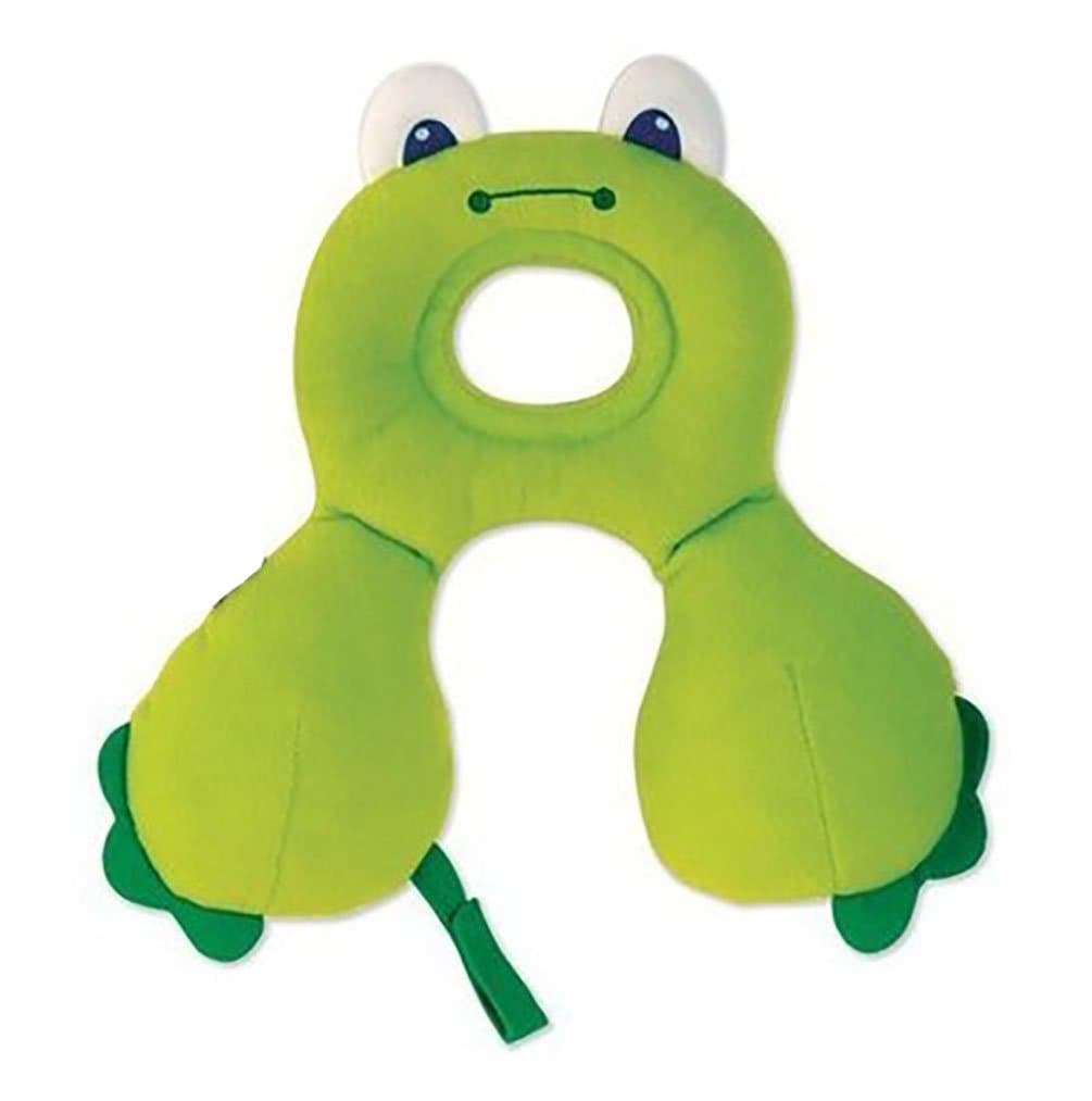 Toddler U Pillow Travel Neck Rest Protector Head Support Stroller Car Seat Headrest Pillow For baby 0-12 Month (Green frog)