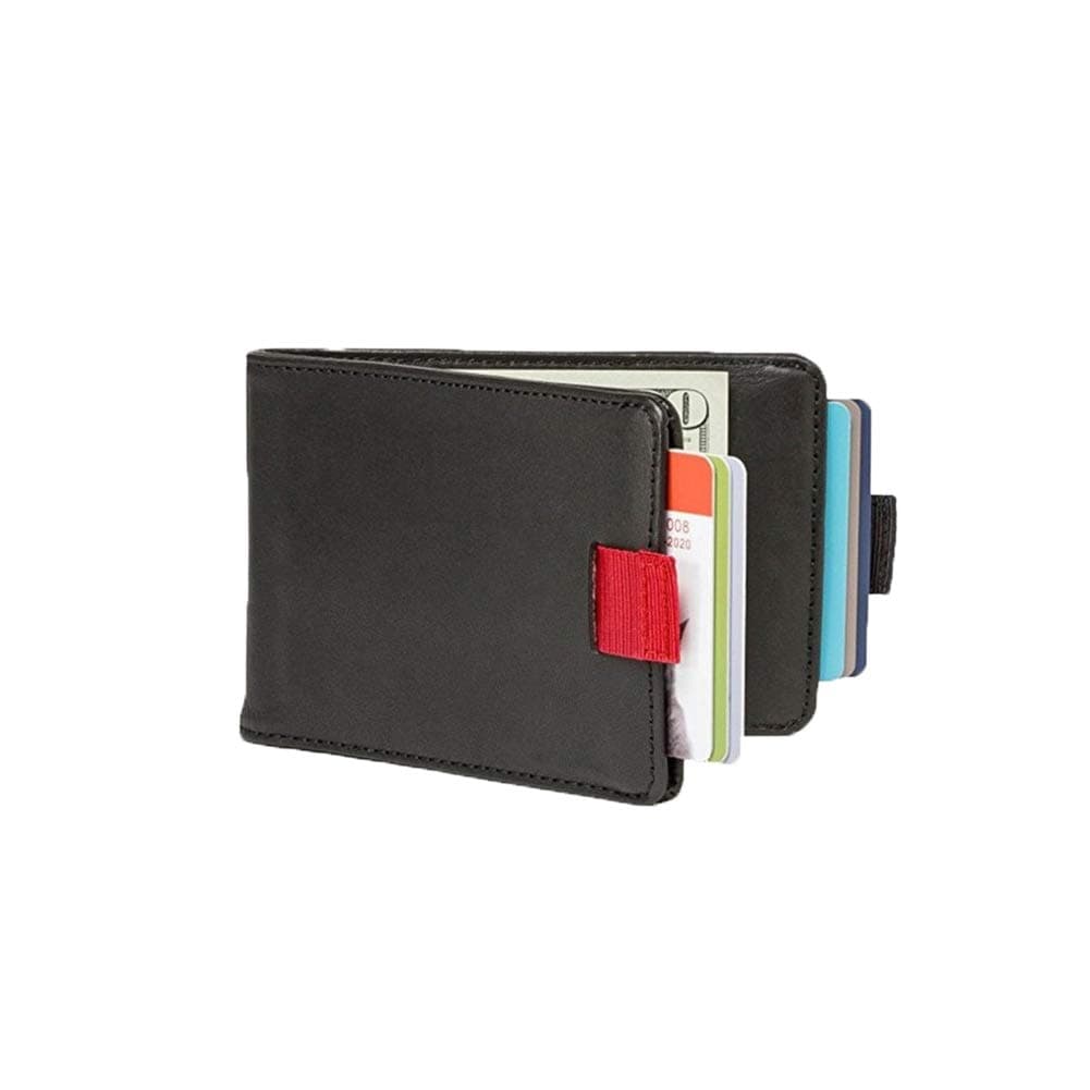 12 Cards & 30 Bills - Slim Pull-Out Wallet (Black)