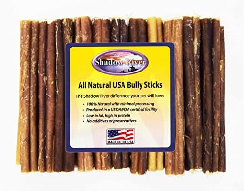 25 Pack 6 Inch Select All Natural Beef Bully Sticks For Dogs by Shadow River