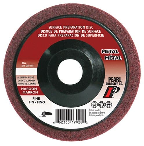 Pearl 4-1/2" x 7/8" Al/Ox Surface Preparation Wheel (Pack of 10)