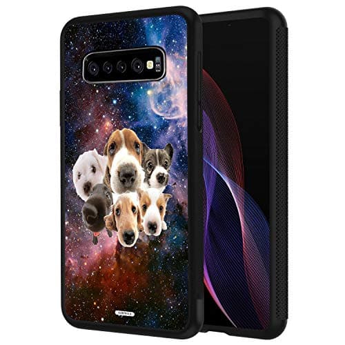 Galaxy S10 Plus Case,AIRWEE Slim Shockproof Silicone TPU Back Protective Cover Case for Samsung Galaxy S10 Plus (2019) 6.4 inch,Cute Dog Puppy Pug in Galaxy