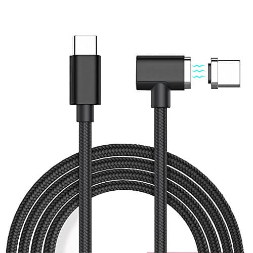 coopsion Magnetic USB C Cable for Macbook Pro, Magnetic USB C to USB C Connection Braided for MacBook Samsung Galaxy S8 Huawei and Moto Z - 1.5M (Black)