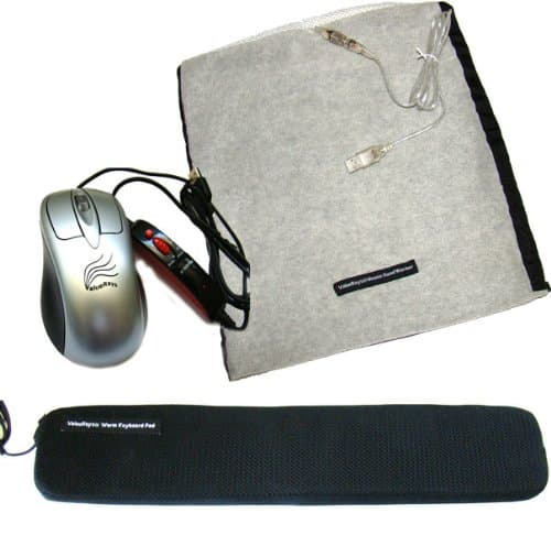 3-piece Set: ValueRays® USB Warm Mouse & USB Warm Keyboard Pad & USB Mouse Hand Warmer® - 3 Pieces - Heated Computer Mouse, Heated Mouse, Heated Mouse Hand Warmer, Heated Keyboard Pad, Heated Keyboard, Mouse Warmer, Hand Warmers, ValueRays