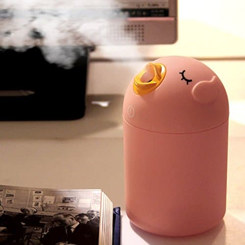 Cool Mist Humidifier For Babies, USB Port, Cute Space-Saving Ultrasonic Humidifiers for Bedroom Car Office Babies, Whisper-Quiet, Filter Free, Automatic Shut-off …