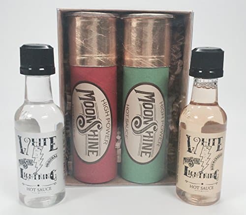 High Power Moonshine Hot Sauce Shot Gun Shells - Pack of Two - Original and Bourbon