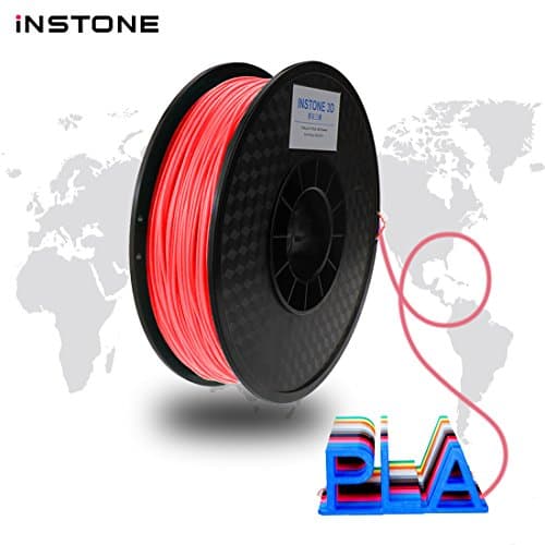 PLA Filament 1.75mm for 3D Printer - 1 kg spool, Various Colors (Red)