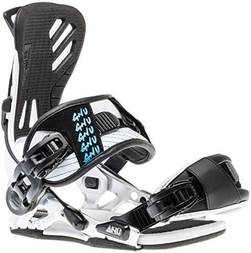 Gnu B-Free Snowboard Bindings Womens Sz M (7-9) White