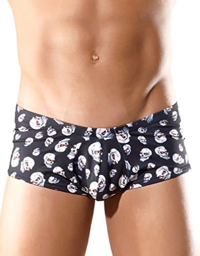 Mens SM (28-30)- Black Skull MINI SHORT