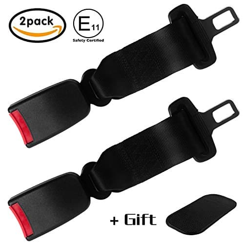 Seat Belt Extender - ORIFA 2 Pcs 9 inch E11 Certified Car Seatbelt Buckle Extender - 21 mm Tongue Universal Seat Belt Extension,Car Child Seat Belt Extension Buckle