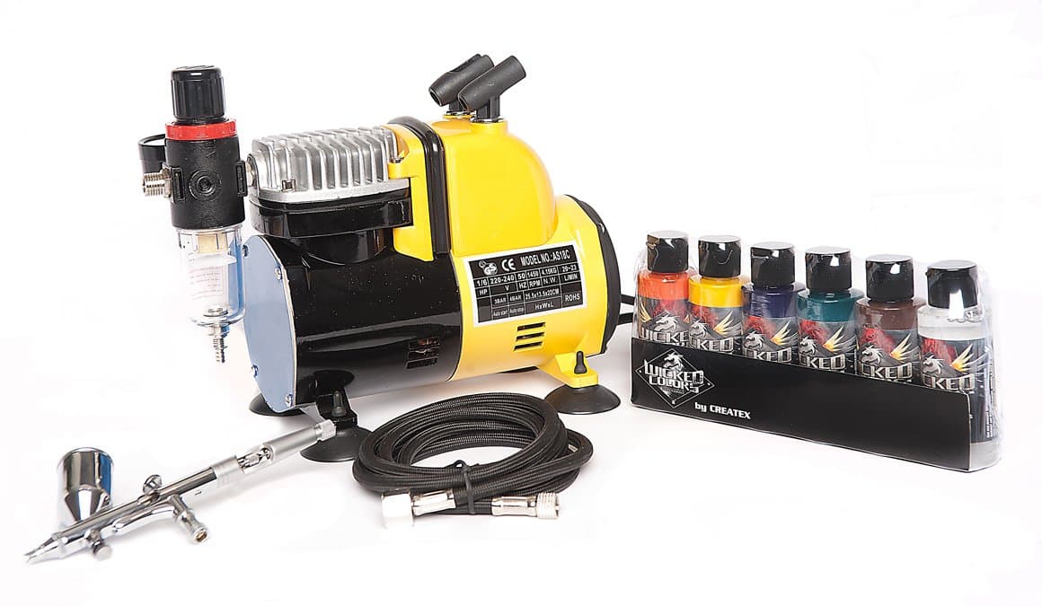 Airbrush Compressor Kit-1 AS18C+ 81+ Wicked Paint