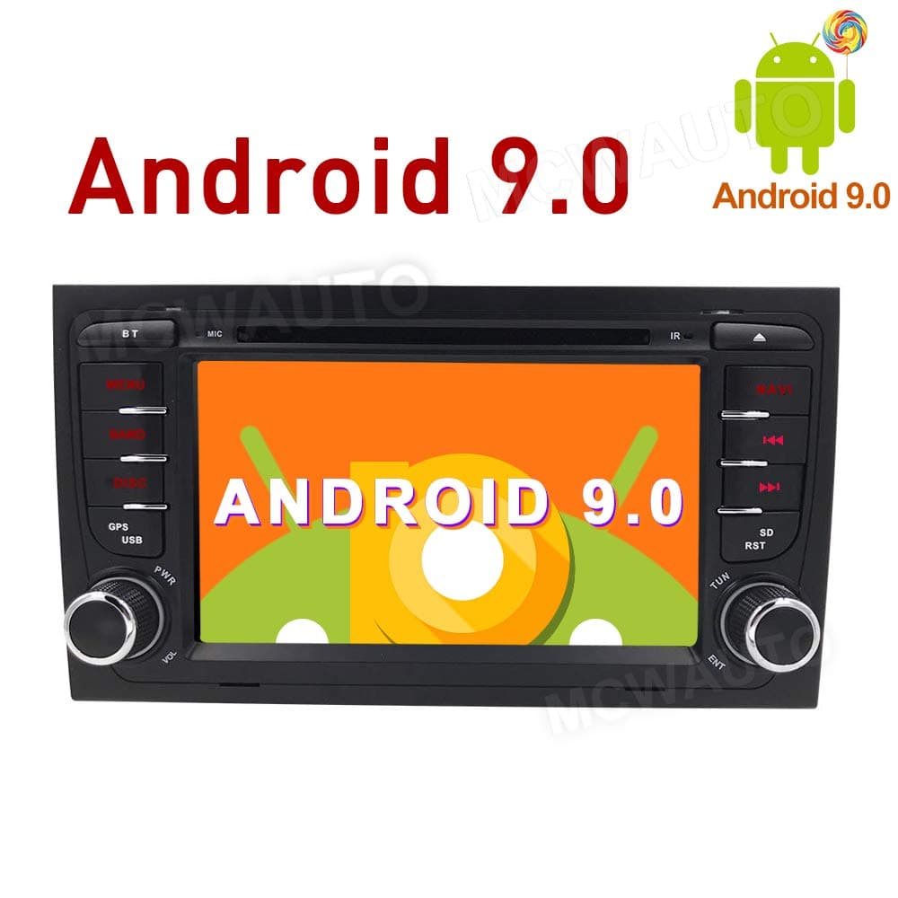 MCWAUTO for Audi A4/S4/RS4 2002 2003 2004 2005 2006 2007 2008 2 Din 7 inch Android 9.0 Car GPS Stereo Radio Navigation with USB/Steering Wheel Control/Bluetooth/Wifi/4G/DVD Player