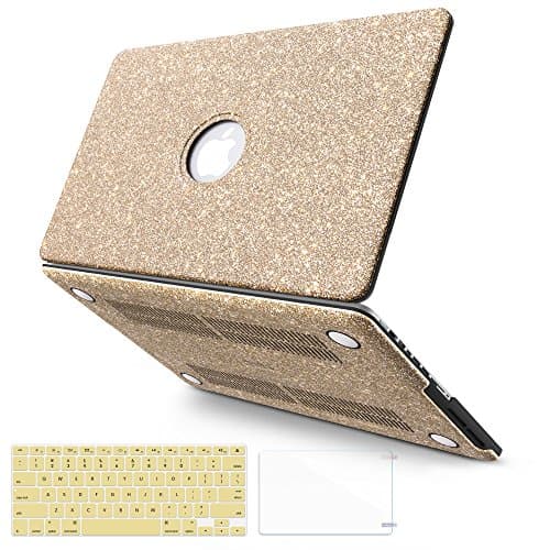 B BELK MacBook Pro 13" Case,3 In 1 Glitter Bling Smooth PU Leather Coated PC Ultra-Slim Light Weight Hard Case With Keyboard Cover &amp; Screen Protector For Macbook Pro 13" With CD-ROM(A1278)