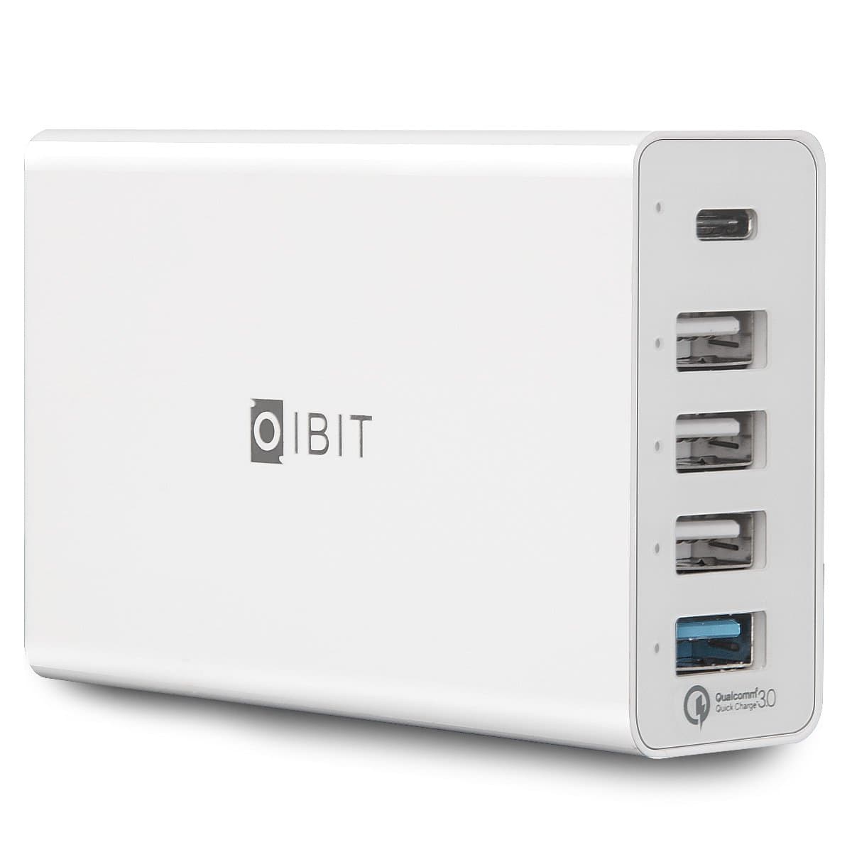 USB Quick Charger 60W 5 Ports IBIT Smart Fast Wall Charger 3.0 with Multi-USB Ports for iPhone 6s/7/8/X iPad Air/Pro Galaxy S6/S7/S8/S9 and More(White)