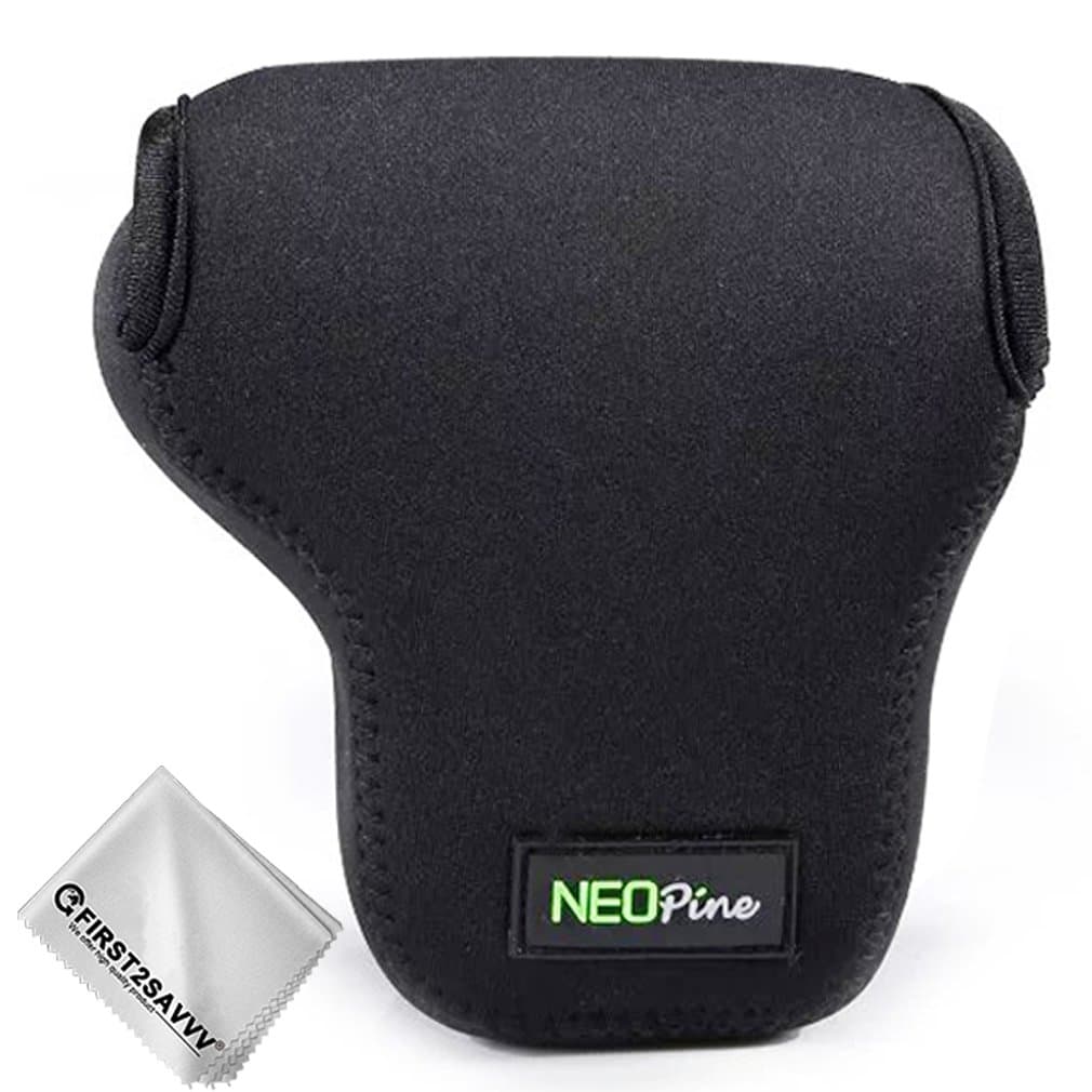 First2savvv Neoprene Camera Case Bag for Canon EOS M100 M10 with 15-45mm Lens + Cleaning cloth QSL-EOS M100-01