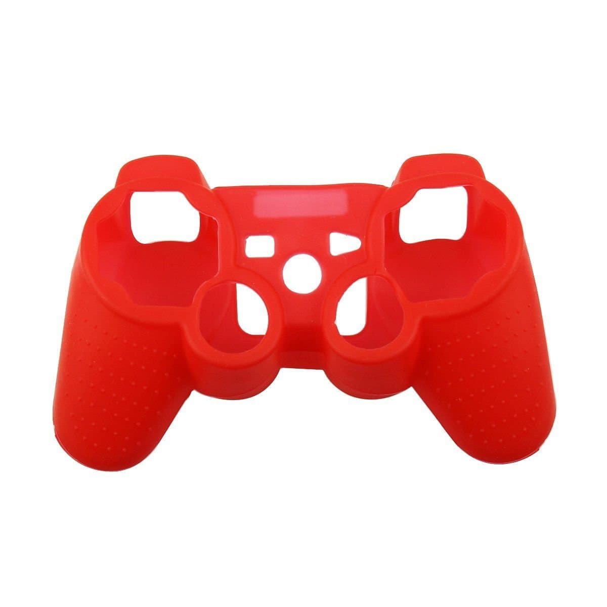 Skin Silicone Grip Cover Case for Sony PS3 Controller Playstation 3 Dualshock Wireless Game Controllers (Red)