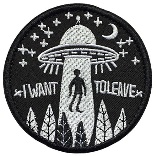 SpaceAuto I Want to Leave Tactical Morale Patch 3.15" Diameter