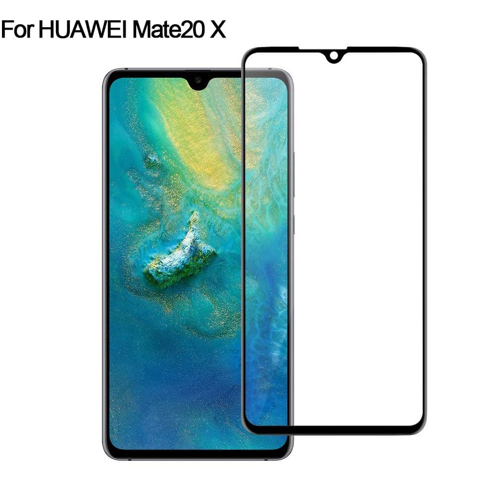 Gosento Huawei Mate 20 X Screen Protector, Edge Full Coverage 9H Hardness Tempered Glass Screen Protector for Huawei Mate20 X (Black)