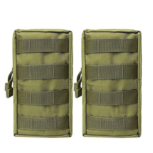 Fitackle 2 Pack Molle Pouches - Tactical Compact Water-resistant EDC Utility Gadget Gear Pouch